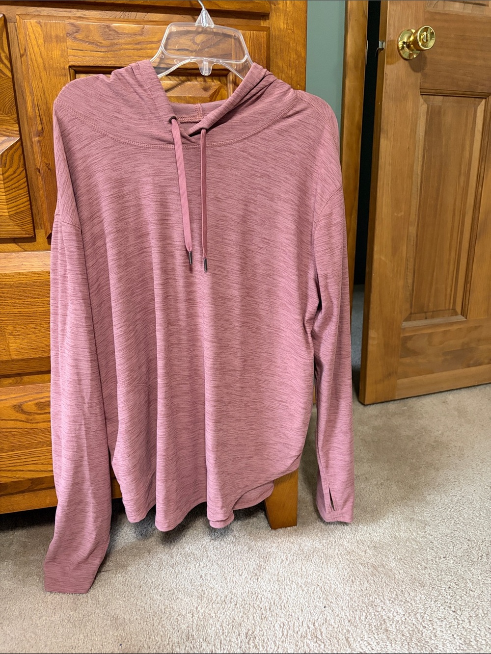 Old Navy Active Heathered Mauve Pullover Hoodie